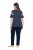 Ulla Popken 850403 Kukkakuvioinen pyjama Tummansininen - Pyjama/Loungewear - 