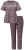Ulla Popken 850403 Kukkakuvioinen pyjama Ruskea - Pyjama/Loungewear - 