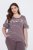 Ulla Popken 850403 Kukkakuvioinen pyjama Ruskea - Pyjama/Loungewear - 