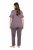Ulla Popken 850403 Kukkakuvioinen pyjama Ruskea - Pyjama/Loungewear - 