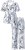 Ulla Popken 850441 Kuviollinen pyjama Luonnonvalkoinen - Pyjama/Loungewear - 