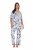 Ulla Popken 850441 Kuviollinen pyjama Luonnonvalkoinen - Pyjama/Loungewear - 