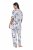 Ulla Popken 850441 Kuviollinen pyjama Luonnonvalkoinen - Pyjama/Loungewear - 