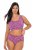 Ulla Popken 850538 Kukkakuvioiset alushousut luomupuuvillaa 2 kpl Violetti - Alushousut - 