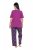 Ulla Popken 850864 Ruudullinen 3-osainen pyjamasetti Violetti - Pyjama/Loungewear - 