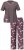 Ulla Popken 850903 Kukkakuvioinen pyjama 2 kpl Ruskea - Pyjama/Loungewear - 