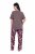 Ulla Popken 850903 Kukkakuvioinen pyjama 2 kpl Ruskea - Pyjama/Loungewear - 
