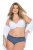 Ulla Popken 850966 Raidalliset alushousut 5 kpl Tummansininen - Alushousut - 