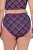 Ulla Popken 851070 Ruudulliset alushousut luomupuuvillaa 5 kpl Violetti - Alushousut - 