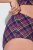 Ulla Popken 851071 Ruudulliset alushousut luomupuuvillaa 2 kpl Violetti - Alushousut - 