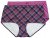 Ulla Popken 851071 Ruudulliset alushousut luomupuuvillaa 2 kpl Violetti - Alushousut - 