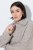 Ulla Popken 851563 Pitkähihainen neulemekko Beige - Naisten mekot isot koot - Mekot kaikille koille