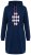 Ulla Popken 851749 Ruudullinen oleskelumekko hupulla Tummansininen - Pyjama/Loungewear - 