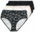 Ulla Popken 851752 Raidalliset alushousut 5 kpl Musta - Alushousut - 