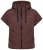 Ulla Popken 851785 Oversize tikattu liivi hupulla Ruskea - Liivit - 