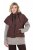 Ulla Popken 851785 Oversize tikattu liivi hupulla Ruskea - Liivit - 
