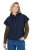 Ulla Popken 851785 Oversize tikattu liivi hupulla Tummansininen - Liivit - 