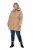 Ulla Popken 852028 Parka Beige - Pitkät takit - Naisten takit isoissa kooissa