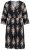Ulla Popken 852315 Kuviollinen kietaisumekko Musta - Midimekot - Midimekot isoissa ko'oissa
