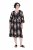 Ulla Popken 852315 Kuviollinen kietaisumekko Musta - Midimekot - Midimekot isoissa ko'oissa