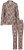 Ulla Popken 852649 Kuviollinen pyjama paitakauluksella Ruskea - Pyjama/Loungewear - 