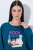 Ulla Popken 852710 Pitkähihainen oleskelupaita Petrooli - Pyjama/Loungewear - 