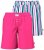 Ulla Popken 852752 Raidalliset pyjamashortsit 2 kpl Roosa - Pyjama/Loungewear - 