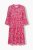 Ulla Popken 852841 Kukkakuvioinen mekko röyhelöillä Magenta - Midimekot - Midimekot isoissa ko'oissa