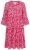 Ulla Popken 852841 Kukkakuvioinen mekko röyhelöillä Magenta - Midimekot - Midimekot isoissa ko'oissa