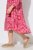 Ulla Popken 852841 Kukkakuvioinen mekko röyhelöillä Magenta - Midimekot - Midimekot isoissa ko'oissa