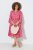 Ulla Popken 852841 Kukkakuvioinen mekko röyhelöillä Magenta - Midimekot - Midimekot isoissa ko'oissa