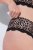 Ulla Popken 853106 Eläinkuvioiset string-alushousut Musta - Alushousut - 