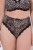 Ulla Popken 853106 Eläinkuvioiset string-alushousut Musta - Alushousut - 