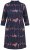 Ulla Popken 853590 Kuviollinen jerseymekko 3/4-hihoilla Tummansininen - Naisten mekot isot koot - Mekot kaikille koille