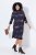 Ulla Popken 853590 Kuviollinen jerseymekko 3/4-hihoilla Tummansininen - Naisten mekot isot koot - Mekot kaikille koille