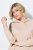 Ulla Popken 853669 Pitkähihainen neulemekko hupulla Beige - Midimekot - Midimekot isoissa ko'oissa