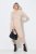 Ulla Popken 853669 Pitkähihainen neulemekko hupulla Beige - Midimekot - Midimekot isoissa ko'oissa