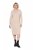 Ulla Popken 853669 Pitkähihainen neulemekko hupulla Beige - Midimekot - Midimekot isoissa ko'oissa