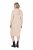 Ulla Popken 853669 Pitkähihainen neulemekko hupulla Beige - Midimekot - Midimekot isoissa ko'oissa