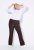 Ulla Popken 854910 Lämpimät stretch-housut joustovyötäröllä Mahonginruskea - Kangashousut - Naisten plus-size kangashousut