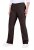 Ulla Popken 854910 Lämpimät stretch-housut joustovyötäröllä Mahonginruskea - Kangashousut - Naisten plus-size kangashousut