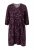 Ulla Popken 855270 Kuviollinen jerseymekko V-aukolla Musta - Trikoomekot - 