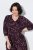 Ulla Popken 855270 Kuviollinen jerseymekko V-aukolla Musta - Trikoomekot - 