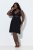 Ulla Popken 855428 Negligee pitsillä Musta - Yöpaidat - 