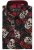 Kam Jeans 6042 Rose Skull Digital Print Shirt Black - Kauluspaidat - Miesten isot kauluspaidat 2XL – 8XL