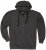 Adamo Athen Hoodie with Zipper Charcoal - Hupparit ja collegepaidat - Miesten hupparit ja collegepaidat isot koot