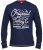 D555 Austin Long Sleeve T-shirt Navy - T-paidat - Isot T-paidat 2XL – 14XL