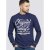 D555 Austin Long Sleeve T-shirt Navy - T-paidat - Isot T-paidat 2XL – 14XL