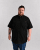 Motley Denim Zagreb Lyhythihainen Kauluspaita Musta - Kauluspaidat - Miesten isot kauluspaidat 2XL – 8XL