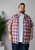 Kam Jeans 6368 Checked Short Sleeve Shirt Red - Kauluspaidat - Miesten isot kauluspaidat 2XL – 8XL